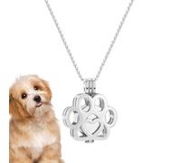 Generisch - Collar de cenizas con forma de huellas de gato conmemorativo | Collar de ceniza de ceniza para hombres y mujeres, regalo de condolencia, collar para cenizas, Siehe Beschreibung, Acero