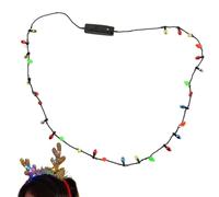 Generisch Collar de luz de Navidad | Collar luminoso de colores con motivos navideños, accesorios festivos para niños, hombres, mujeres, celebración, actuación en escenario, teatro, boda, fiesta