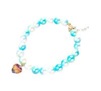 Generisch Collar de perlas de gato ajustable para boda, recepción, collar de gato artificial, Resina, Sin gemas