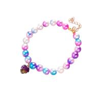 Generisch Collar de perlas de gato ajustable para boda, recepción, collar de gato artificial, Resina, Sin gemas