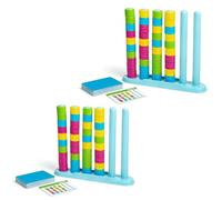 Generisch Color Stack Game - Puzzle de apilamiento y clasificación cara a cara para una divertida noche de juegos, rompecabezas de madera mejorado 2026 con más de 60 desafíos lógicos para familia
