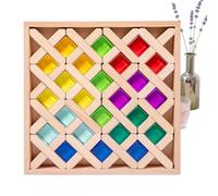 Generisch Colorido juego de bloques - Bloques de construcción cognitivos para niños en edad preescolar, juego de montaje temprano, componentes de patrón brillante, kit práctico para el desarrollo del