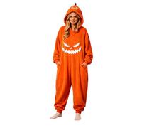 Generisch Combinaison élégante en forma de citrouille pour Halloween, idéale pour le cosplay les fêtes., naranja, L