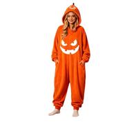 Generisch Combinaison élégante sur le thème de la citrouille Pour Halloween, idéale Pour le Cosplay Les fêtes. Body citrouille Pour Adultes Adolescents. Tenue Festive de Temporada. (Naranja, S)