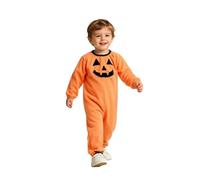 Generisch Combinaison orange pour enfants sur le thème de la citrouille d'Halloween, idéale pour les fêtes d'automne. Motif citrouille ludique., naranja, 6-12 meses