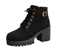 Generisch Comercio Exterior Botas Casual Mujer Altura Elevada Al Aire Libre Inicio Botas Amarillas Pantalones De Pesca Con Hombres, Negro , 37 EU