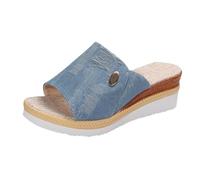 Generisch Comercio Exterior Con Pantuflas Mujer Europa Y Los Estados Y Los Estados Gruesos Con La Playa Casual Sandalias De Boca Zapatillas Zapatos De Las Mujeres Talla 39, azul, 38 EU