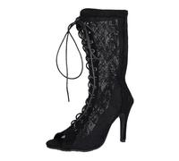 Generisch Comercio exterior europeo y retro de las mujeres de gran tamaño hueco ligero suela suave zapatos casuales sandalias tacones altos plataforma-58, Negro , 40 EU