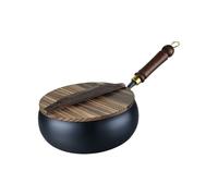 Generisch Comfortable Chinese , Non-Stick Iron Pan, 11.02 pulgadas Diameter Heat-Resistant Cookware, Big Belly Pot for Induction Stove, Chicken Pork Meal Prep, Daily Cooking