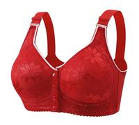 Generisch Cómoda correa de hombro transparente para mujer, sin cordones, sin espalda, sin esponjas, con correas de hombro transformables, rojo, 40