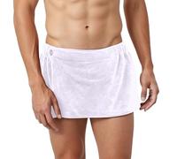 Generisch Cómoda toalla de baño para hombre, toalla de baño o playa, elegante bata funcional para hombres, tela de secado rápido, versátil para cualquier temporada., Blanco, talla única