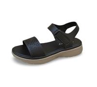 Generisch Cómodas sandalias de mujer para el día a día con diseño hueco y cierre, perfectas para atuendos casuales y actividades de verano, Negro , 41 EU