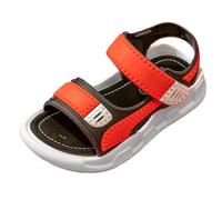 Generisch Cómodas sandalias de playa con suela suave, ideales para pies activos de los niños mientras juegan en el agua o en la arena, rojo, 33 EU
