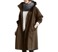 Generisch Cómodo abrigo con capucha ropa exterior elegante para mujer cortavientos salvaje invierno abrigo mujer deporte perro mujer invierno, café, M