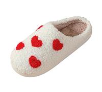 Generisch Cómodo Hogar Lindo Dibujos Animados Amor Forma Invierno Algodón Zapatillas Hombres Y Mujeres Pareja Modelos Grueso Piso Caliente Algodón Zapatillas, RD1., 41 EU
