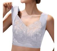 Generisch Cómodo sujetador de talla grande para comodidad diaria y actividades de ocio con instrucciones de tamaño prácticas, azul claro, XXL