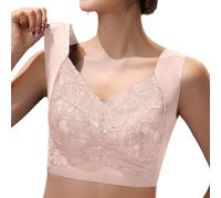 Generisch Cómodo sujetador de talla grande para comodidad diaria y actividades de ocio con instrucciones de tamaño prácticas, Rosa., XXL