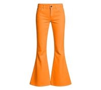 Generisch Cómodos pantalones de percusión para con cintura elástica suave, fácil de limpiar, ideal para el día a día, naranja, 11-12 años