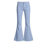 Generisch Cómodos pantalones de percusión para con cintura elástica suave, fácil de limpiar, ideal para el día a día, azul claro, 13-14 años