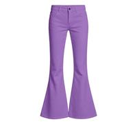Generisch Cómodos pantalones de percusión para con cintura elástica suave, fácil de limpiar, ideal para el día a día, morado, 5-6 años