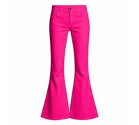 Generisch Cómodos pantalones de percusión para con cintura elástica suave, fácil de limpiar, ideal para el día a día, Rosa intenso., 11-12 años