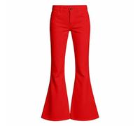 Generisch Cómodos pantalones de percusión para con cintura elástica suave, fácil de limpiar, ideal para el día a día, rojo, 5-6 años