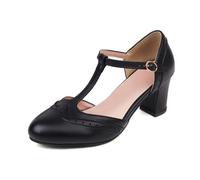 Generisch Cómodos zapatos casuales para mujer con estampado floral, perfectos para el día a día, versátiles, ideales para cualquier época del año, elegantes zapatos de tacón medio, Negro , 41 EU