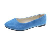 Generisch Cómodos zapatos de mujer para el tiempo libre, elegantes zapatillas para el día a día, excursiones, diseño de ante de alta calidad con punta cerrada, ideal para cualquier época del año, azul