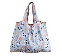 Generisch Compras reutilizables, bolsas de compras reutilizables, bolsa de picnic plegable de 50 libras, bolsa de lavado, pesada para ropa, zapatos y picnic, Cabeza de panda, Siehe Beschreibung