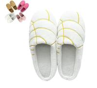 Generisch Concha Pantuflas para mujer, pantuflas concha mexico Bread Slippers with Memory Foam and Plush Lining Cute House Slipper, Blanco, 38/39 EU Ancho