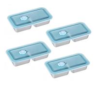 Generisch Condiment Containers Lids, Small Salad Dressing Boxes, Stainless Steel Leakproof Cups, Seasoning Storage, Ideal for Camping, Lunch, Travel, School, Picnics 7.87x4.13x1.57 inches