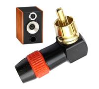Generisch Conector para altavoz, conector de cable de altavoz | Conector de cobre en forma de L - Conector AV de audio fono-soldador, conexión de soldadura para televisores, altavoces, ordenadores