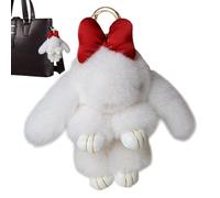 Generisch Conejo - Llavero de animales de conejo, cadena para llaves de Pascua, para mujer, bolso de temporada, adornos, mensajeros de viaje, para mochila, mochila escolar, Creamy., Siehe Beschreibung