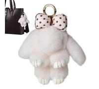 Generisch Conejo - Llavero de animales de conejo, cadena para llaves de Pascua, para mujer, bolso de temporada, adornos, mensajeros de viaje, para mochila, mochila escolar, beige, Siehe Beschreibung