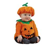 Generisch Conjunto de 2 piezas de disfraz de calabaza de forro polar suave de manga larga para bebé, niña, niño, Halloween, calabaza, disfraz de cosplay, naranja, 12-18 meses