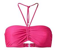 Generisch Conjunto de bikini para mujer con parte superior bandeau doble talla grande, Rosa., 4XL