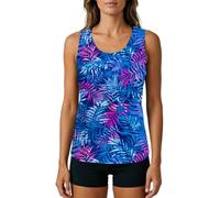 Generisch Conjunto de bikini para mujer, elegante traje de baño de tres piezas con espalda abierta, diseño de rejilla, perfecto para la playa o glamour, azul, L