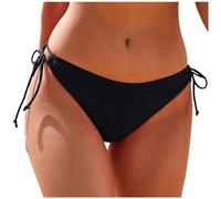 Generisch Conjunto de bikini para mujer, tallas grandes, pantalones cortos con volantes altos para playa, deportes, yoga, traje de baño opaco, con corte de pernera, ropa de baño que cubre toda la