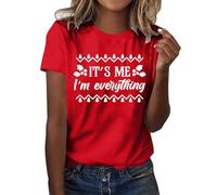 Generisch Conjunto de camiseta de pareja de moda con estampado gráfico para hombre como ropa informal informal de vacaciones en un ajuste cómodo, rojo, S