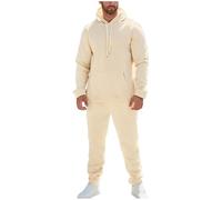 Generisch Conjunto de Chándal para Hombre, Traje de Entrenamiento, Traje de Ocio, Monocromo, con Capucha, con Bolsillos, Traje de Casa de 2 Piezas, Sudadera con Capucha Deportiva, Conjunto de Jogging