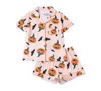 Generisch Conjunto de pantalones de pijama de Halloween anime dibujos animados Kawaii suave cómodo cálido y esponjoso pijamas pantalones para mujer conjunto de pantalones de pijama casual para el