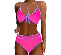 Generisch Conjunto de tankini moderno como traje de baño de dos piezas con estampado moderno para una apariencia elegante en la playa y la piscina, morado, S