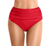 Generisch Conjunto de tankini para mujer de talla grande con pantalones cortos de playa con volantes altos para una cobertura completa al nadar, hacer deporte y yoga, rojo, XXL