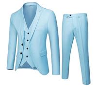 Generisch Conjunto de traje para niños de 2 piezas, clásico, corte ajustado, traje de boda, chaqueta tuxedo, pantalones, chaleco, moda, niños, conjunto de ropa, chaqueta de boda, trajes festivos
