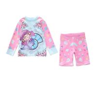 Generisch Conjunto de trajes de baño para niñas manga larga Rashguard con pantalones de longitud media sol traje de playa para niños pequeños edad 2 12 verano traje de baño, Rosa intenso., 2-3 años