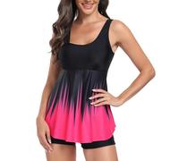 Generisch Conjunto deportivo europeo para mujer con cinturón tejido degradado de color, traje de baño de moda con material transpirable, ideal para nadar, vacaciones en la playa, ofrece un agarre