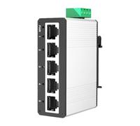 Generisch Conmutador Ethernet industrial de 5 puertos con montaje en carril DIN para entornos hostiles y grandes rangos de temperatura. Conmutador Ethernet pequeño de pista DIN