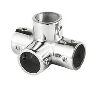 Generisch Connecteur - Quincaillerie Pour Garde-Corps De Bateau | Pièce Marine, Adaptateur Support 4 Voies En Acier Inoxydable 316, Connecteur De Tuyau Résistant À La Pour Yachts, Navires, Pontón