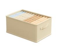 Generisch Contenedores de almacenamiento de tela, cajas de almacenamiento de tela, cestas de almacenamiento plegables con asas, de almacenamiento de ropa para sala de estar, cestas decorativas