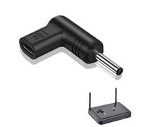 Generisch Convertidor de CC de 90 grados tipo C a adaptador de enchufe de enchufe de enchufe de CC de 15 V USB hembra a macho. Compatible con 5,5 x 2,5 mm, 4,0 x 1,7 mm, 3,0 x 1,1 mm, 5,2 x 2,1 mm